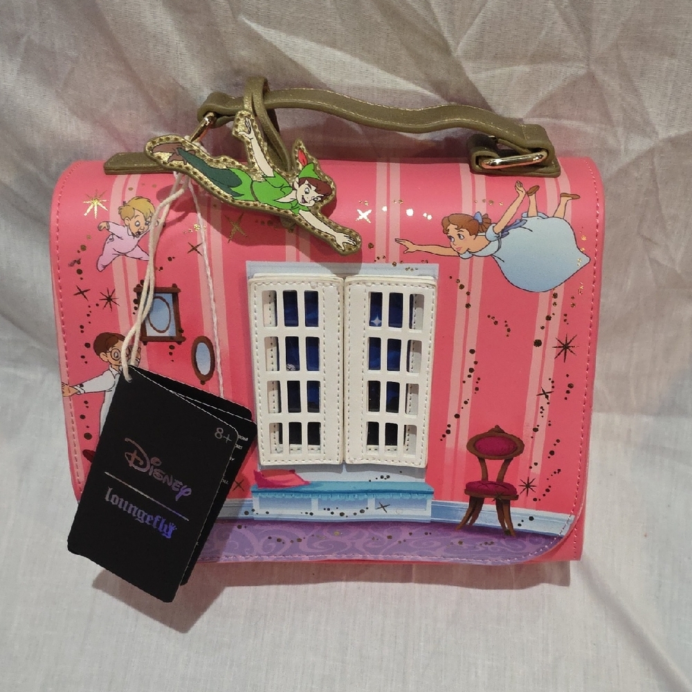 Loungefly Pink Disney Peter Pan 70th Anniversary Crossbody Bag